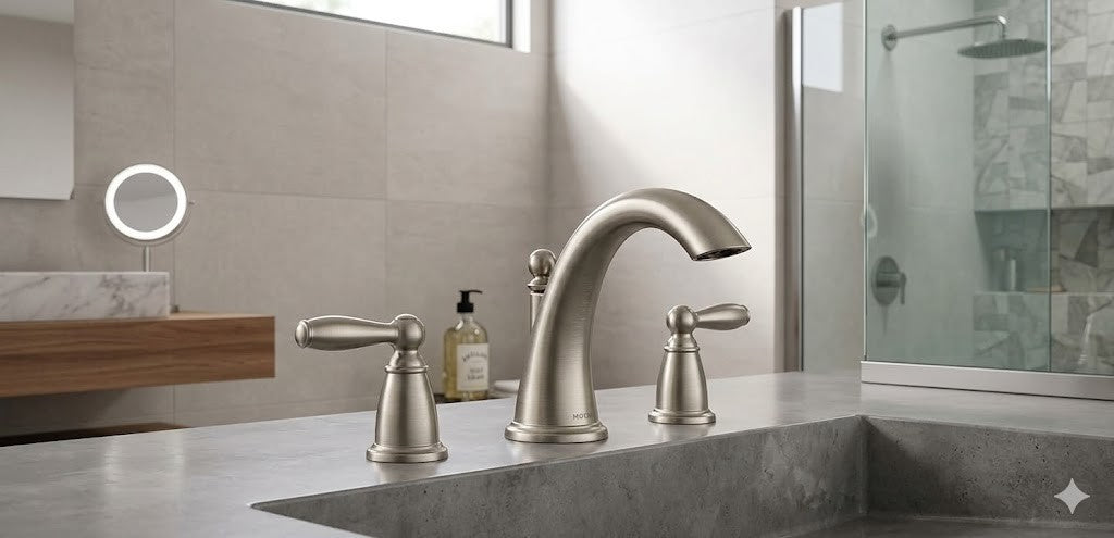 Moen T4943BN Brantford Brushed Nickel 2-Handle Low Arc Roman Tub Faucet New